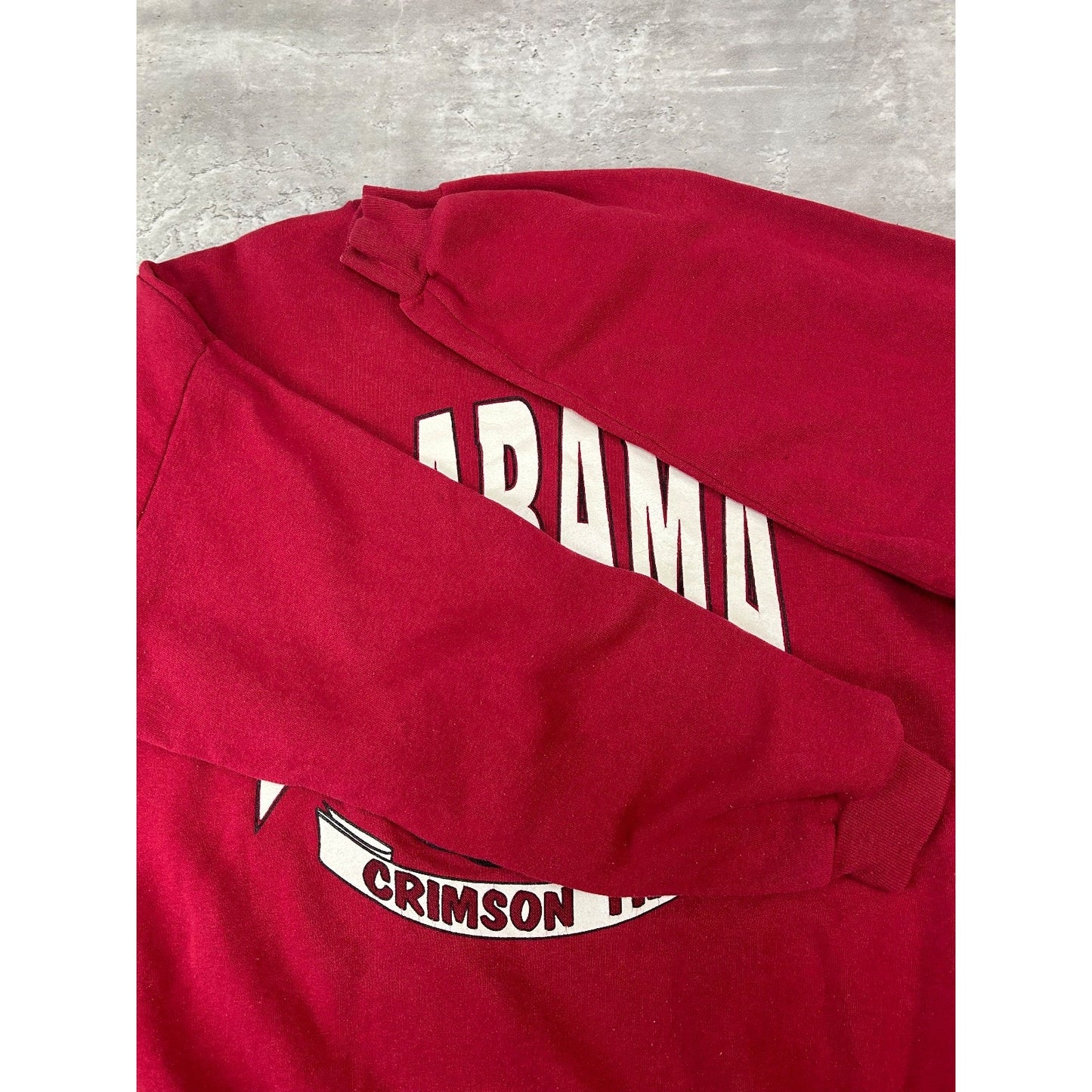 Vintage 90s Alabama Crimson Tide NCAA Spellout Graphic Sweatshirt Size Large
