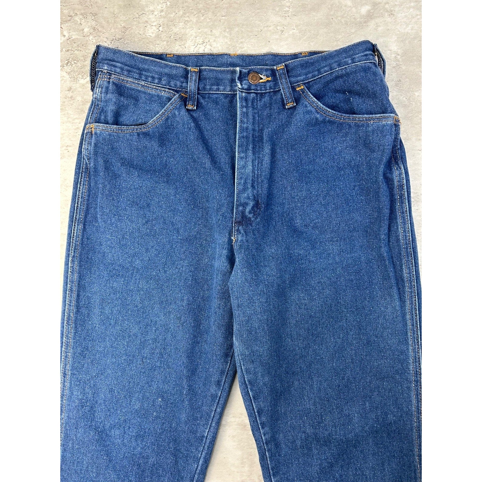 Vintage 80s Wrangler Western Dark Wash Denim Pants Size 30
