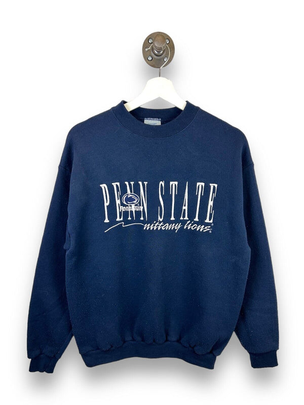 Vintage 90s Penn State Nittany Lions Embroidered Spellout Sweatshirt Size Medium