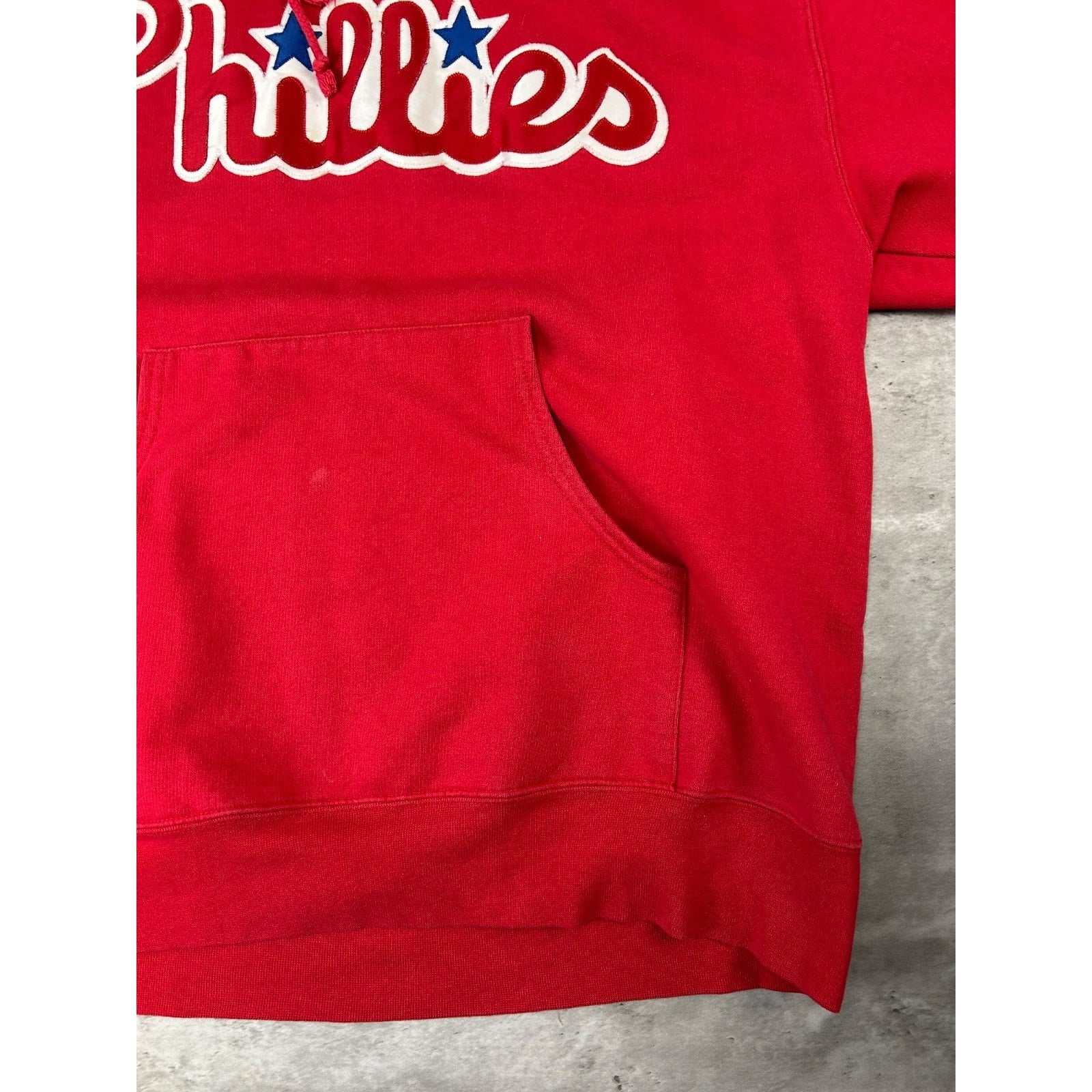 Vintage Philadelphia Phillies MLB Embroidered Hooded Sweatshirt Size XL