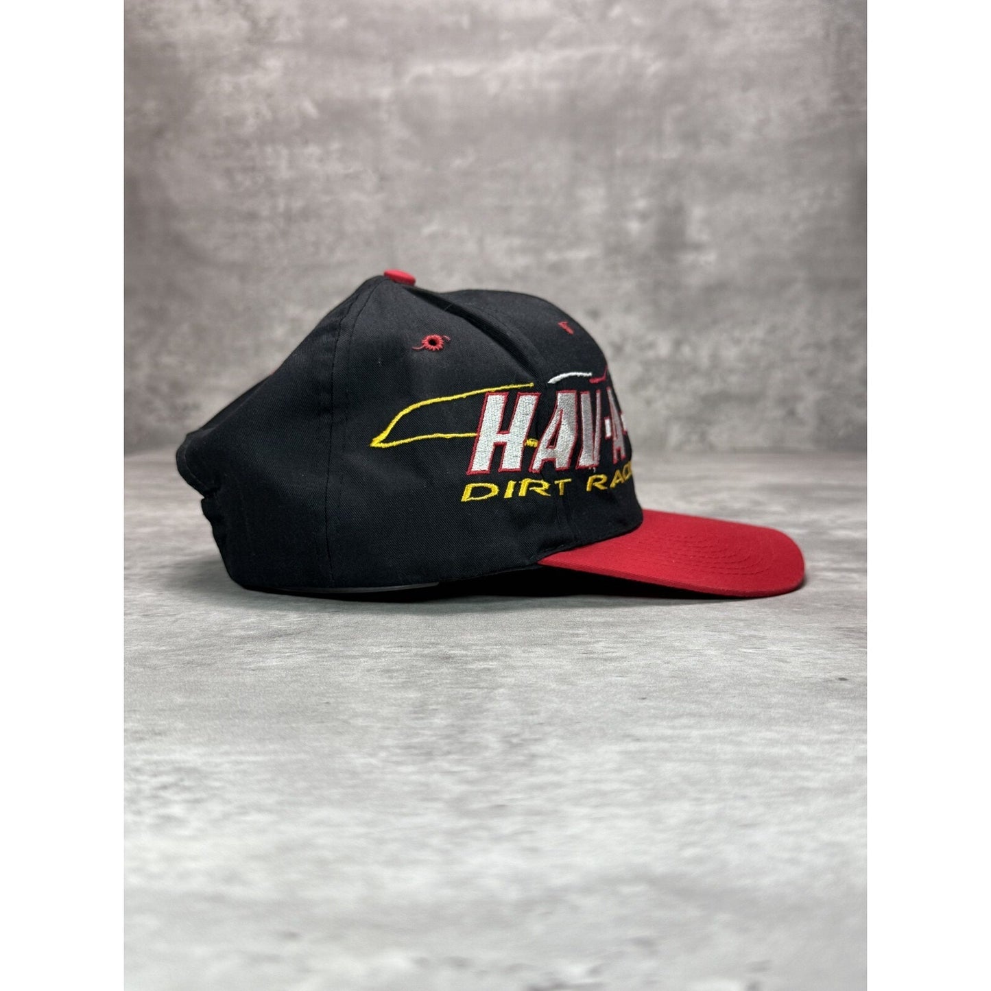 Vintage 90s Hav-A-Tampa Dirt Racing Series Embroidered Snapback Hat OSFA