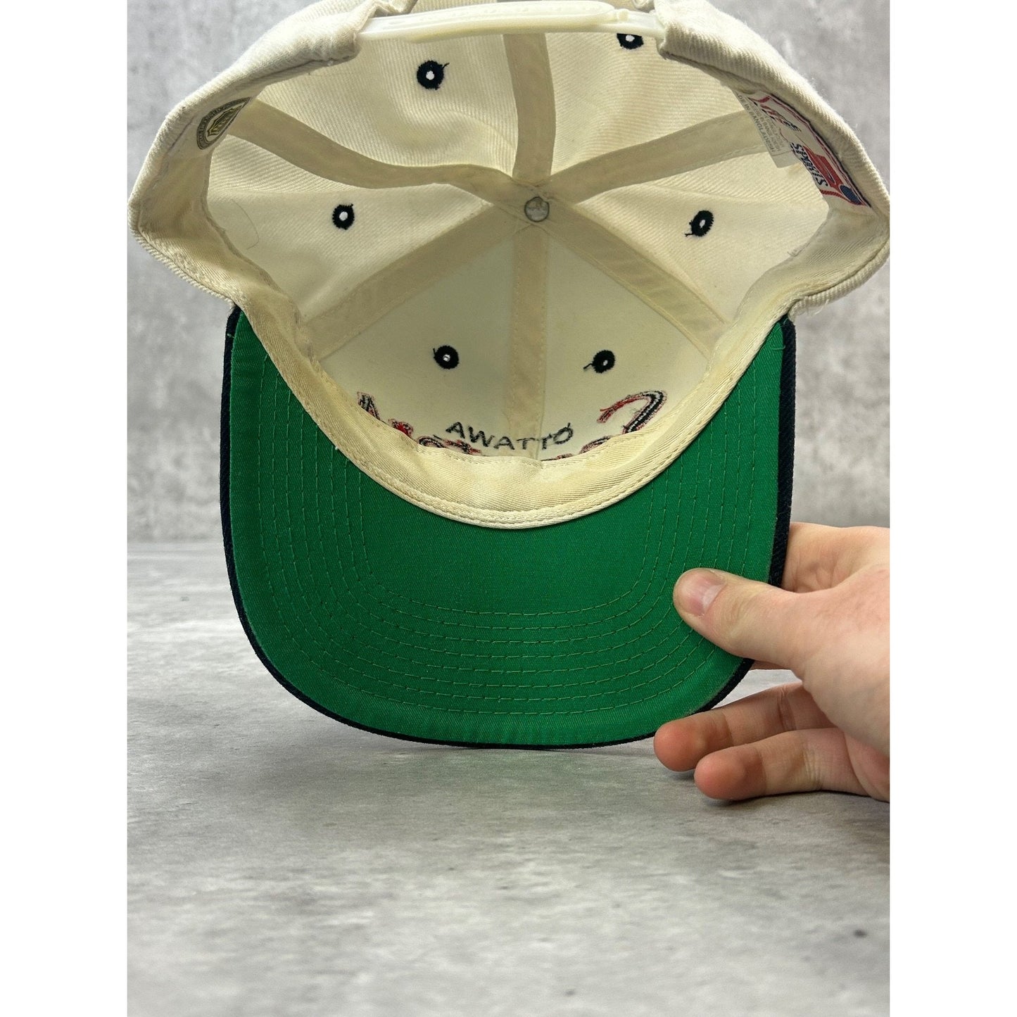 Vintage 90s Ottawa Senators NHL Sports Specialties Script Snapback Hat OSFA