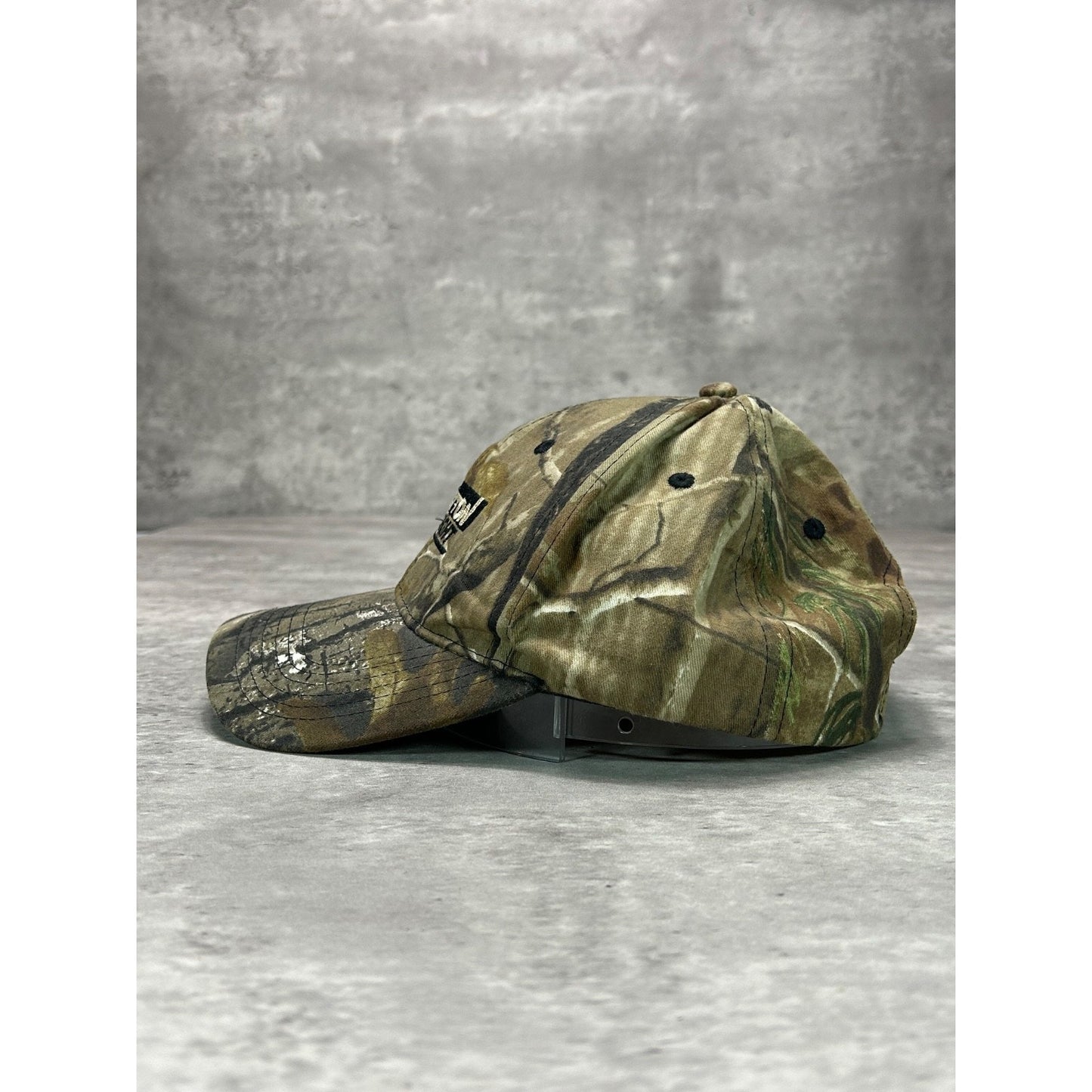 Vintage Dayton Freight Tree Camo Embroidered Spellout Hunting Strapback Hat OSFA