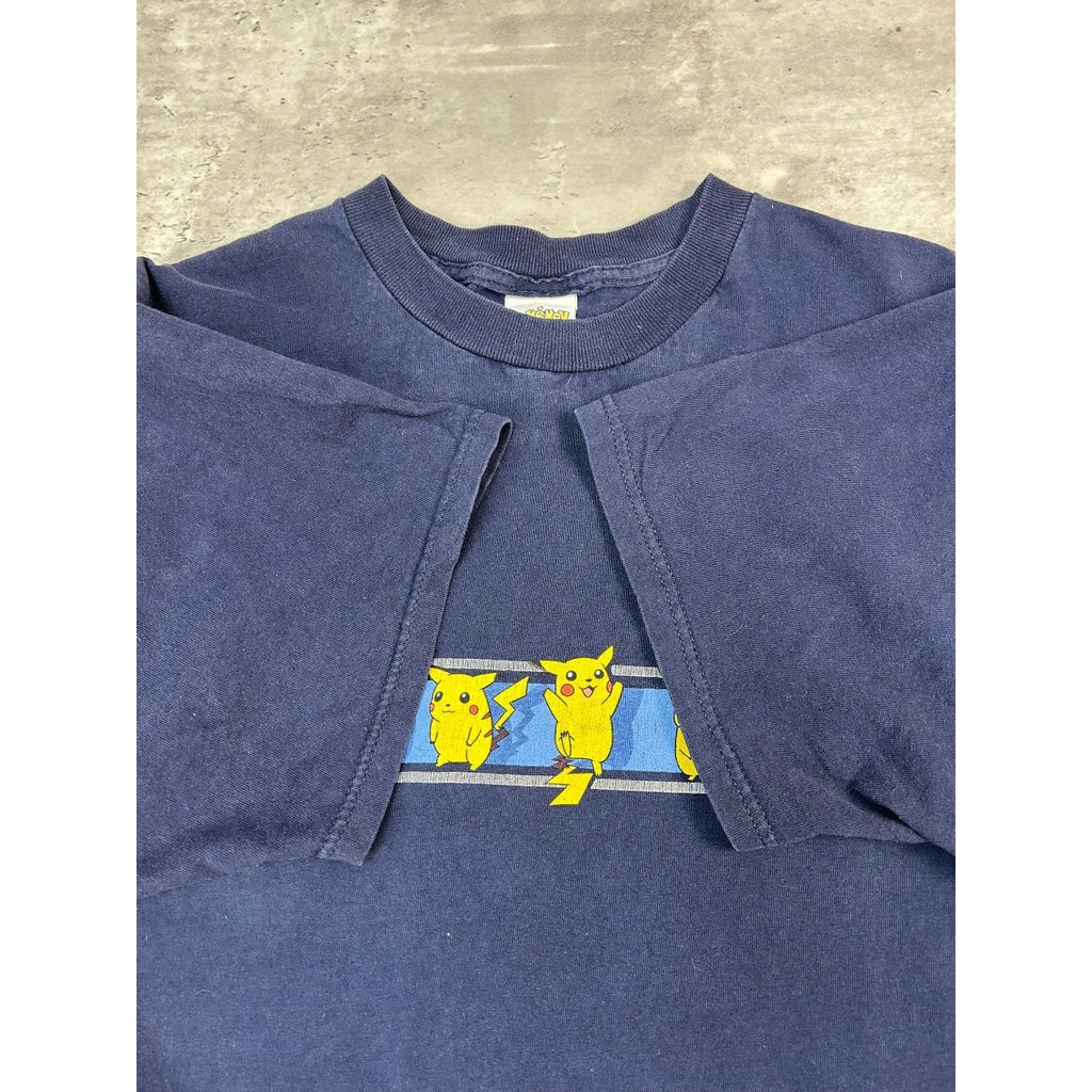 Vintage 1999 Pokemon Pikachu Graphic Tv Show Promo T-Shirt Size Large