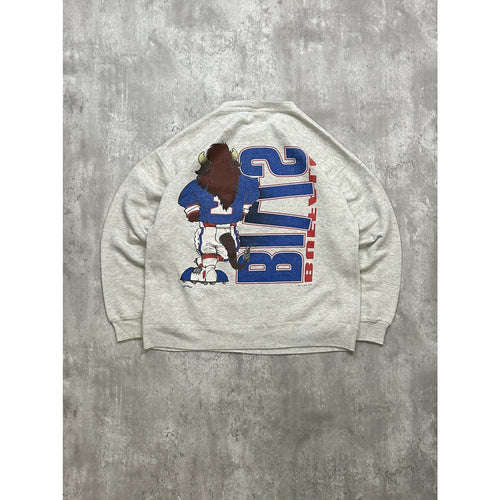 1994 Buffalo Bills NFL Cartoon Mascot Graphic Football Sweatshirt Size Large