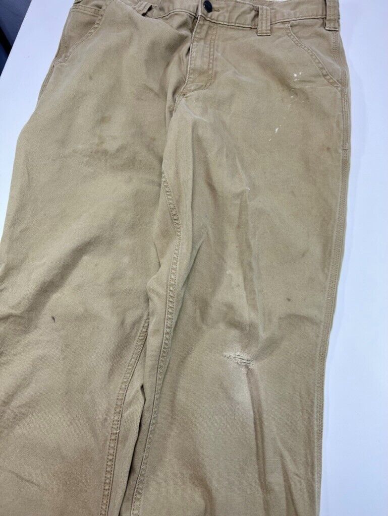 Carhartt Canvas Workwear Relaxed Fit Pants Size 34 Beige