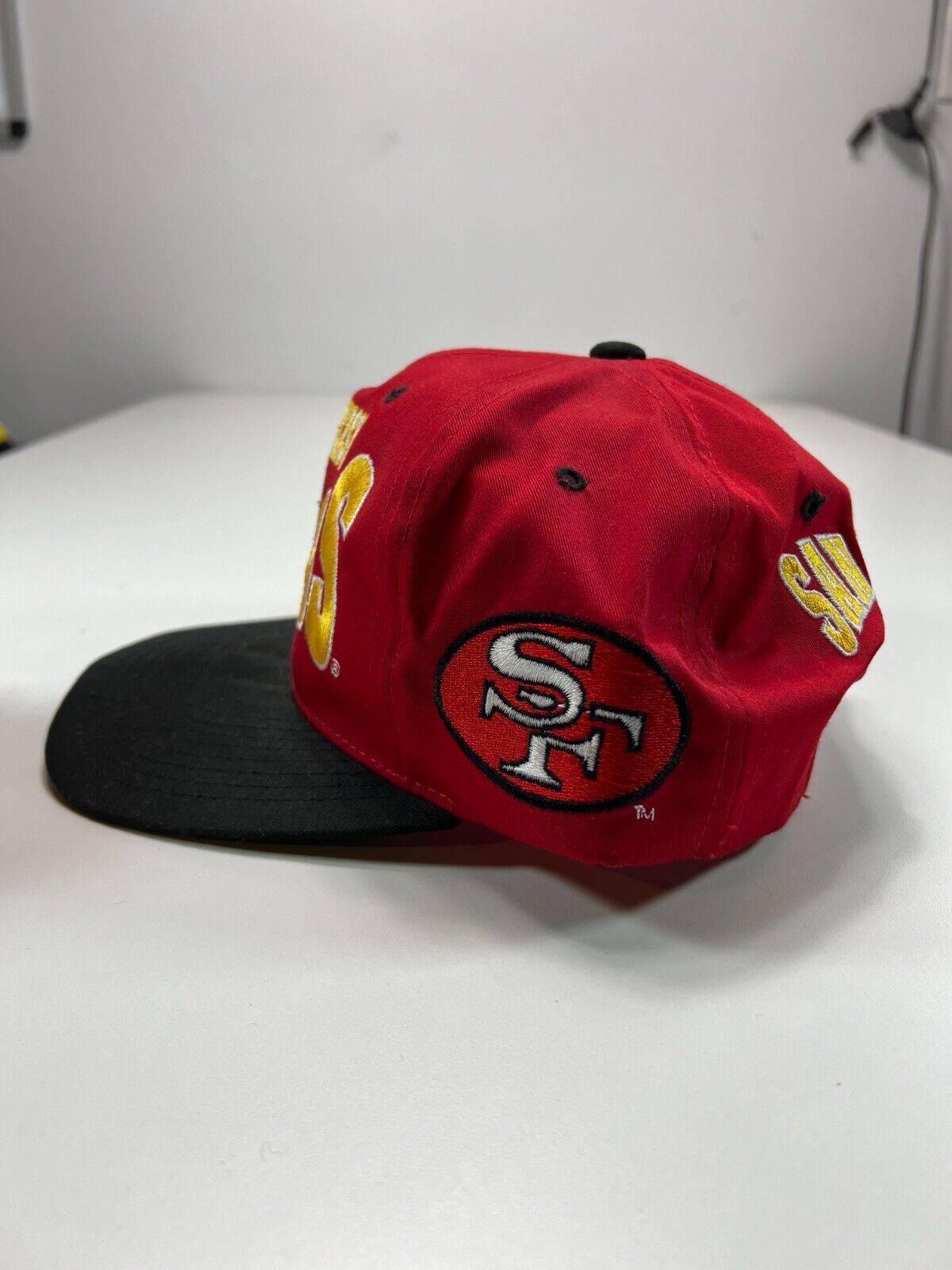 Vintage 90s San Fransisco 49ers Embroidered Block Letter Snapback Hat OSFA