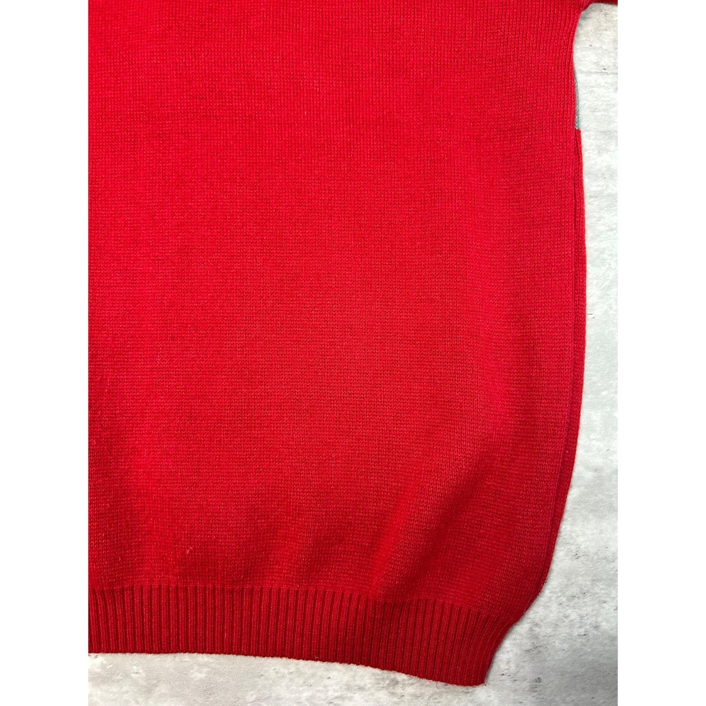 Vintage Y2K Clench Denim Company Pullover Knit Sweater Size XL Red