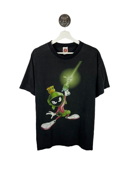 Vintage 1997 Looney Tunes Marvin The Martian Cartoon Graphic T-Shirt Size Large