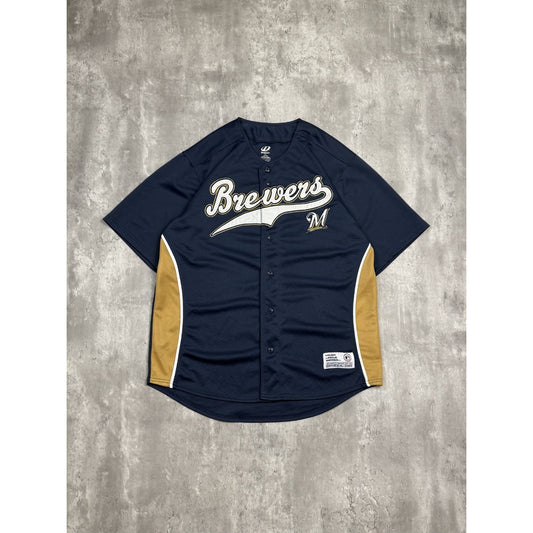 Vintage Milwaukee Brewers MLB Stitched Baseball Jersey Size Large