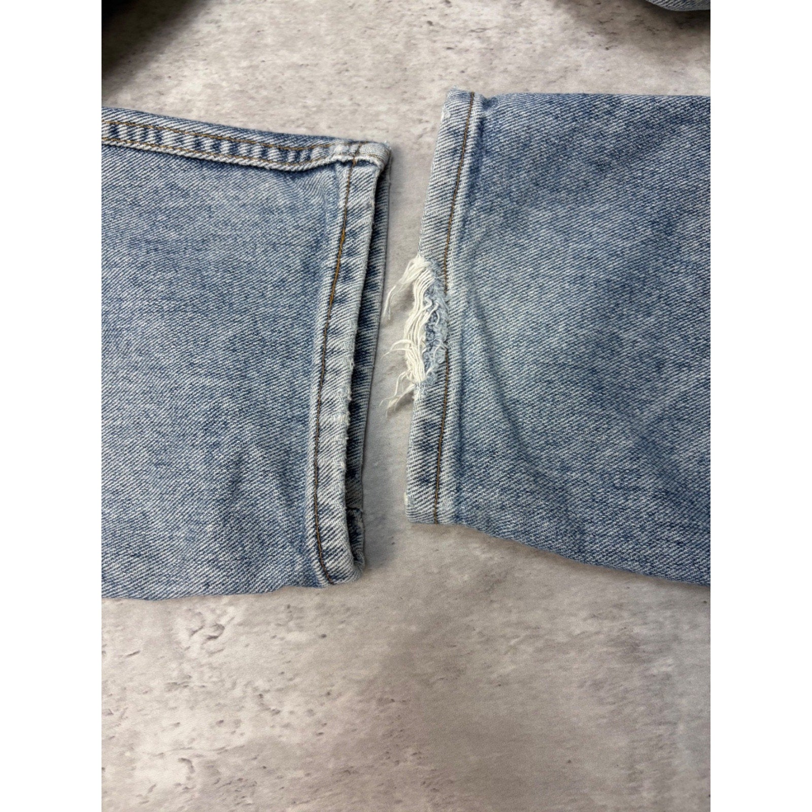 Vintage 90s Levis Red Tab Distressed Light Wash Denim Pants Size 36