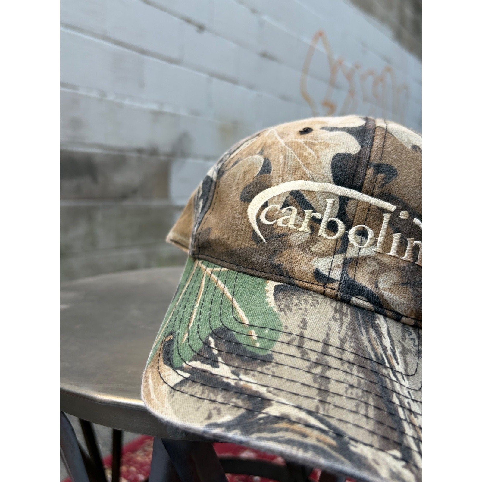 Vintage Carboline Advantage Timber Camo Embroidered Snapback Hat OSFA