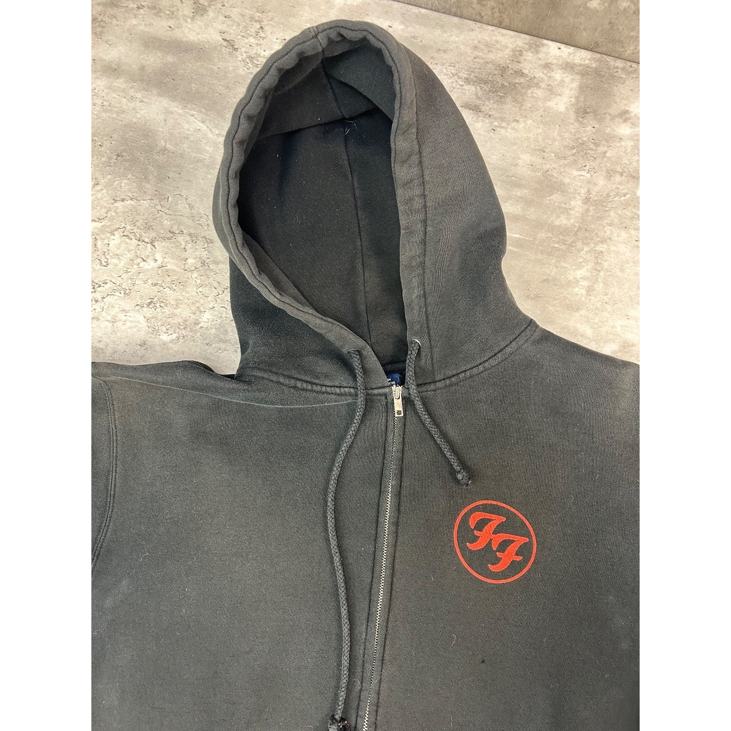 Vintage Foo Fighters Wasting Light Rock Music Full Zip Hooded Sweatshirt Medium