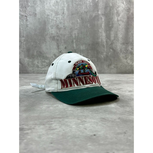 Vintage 1996 Minnesota Embroidered Spellout Destination Snapback Hat OSFA