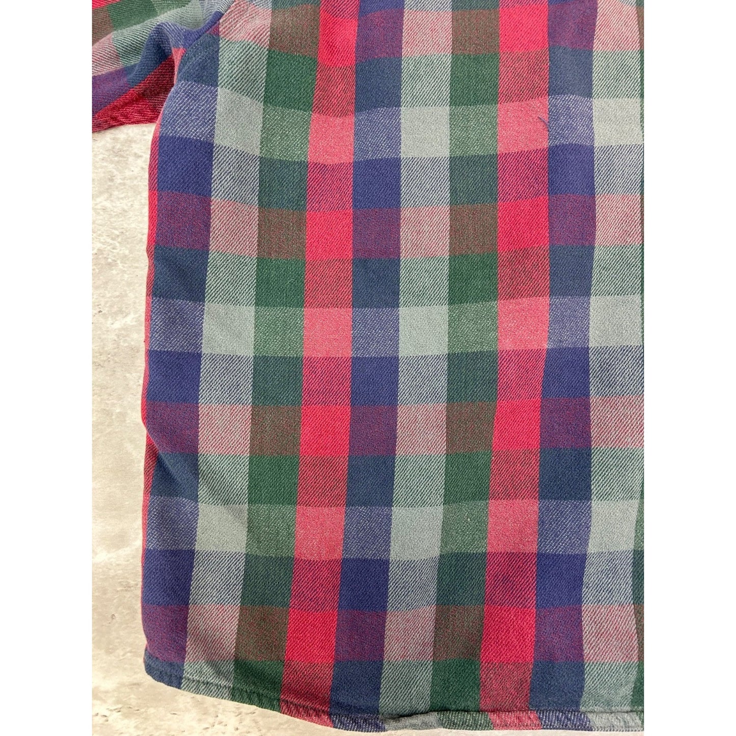 Vintage Ozark Wilderness Plaid Double Pocket Long Sleeve Button Up Shirt Sz 2XL