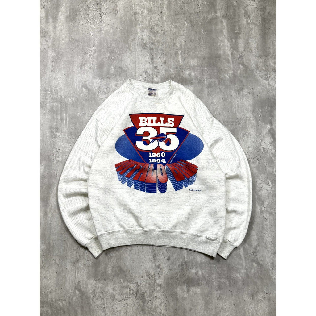 Vintage 1994 Buffalo Bills NFL 35 Year Anniversary Graphic Sweatshirt Size XL