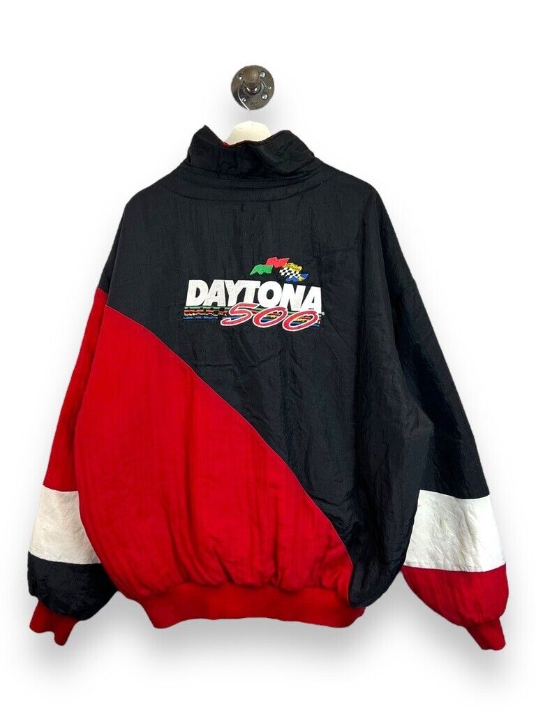 Vintage 90s Nascar Daytona Speedway Embroidered Nylon Windbreaker Jacket Sz 2XL