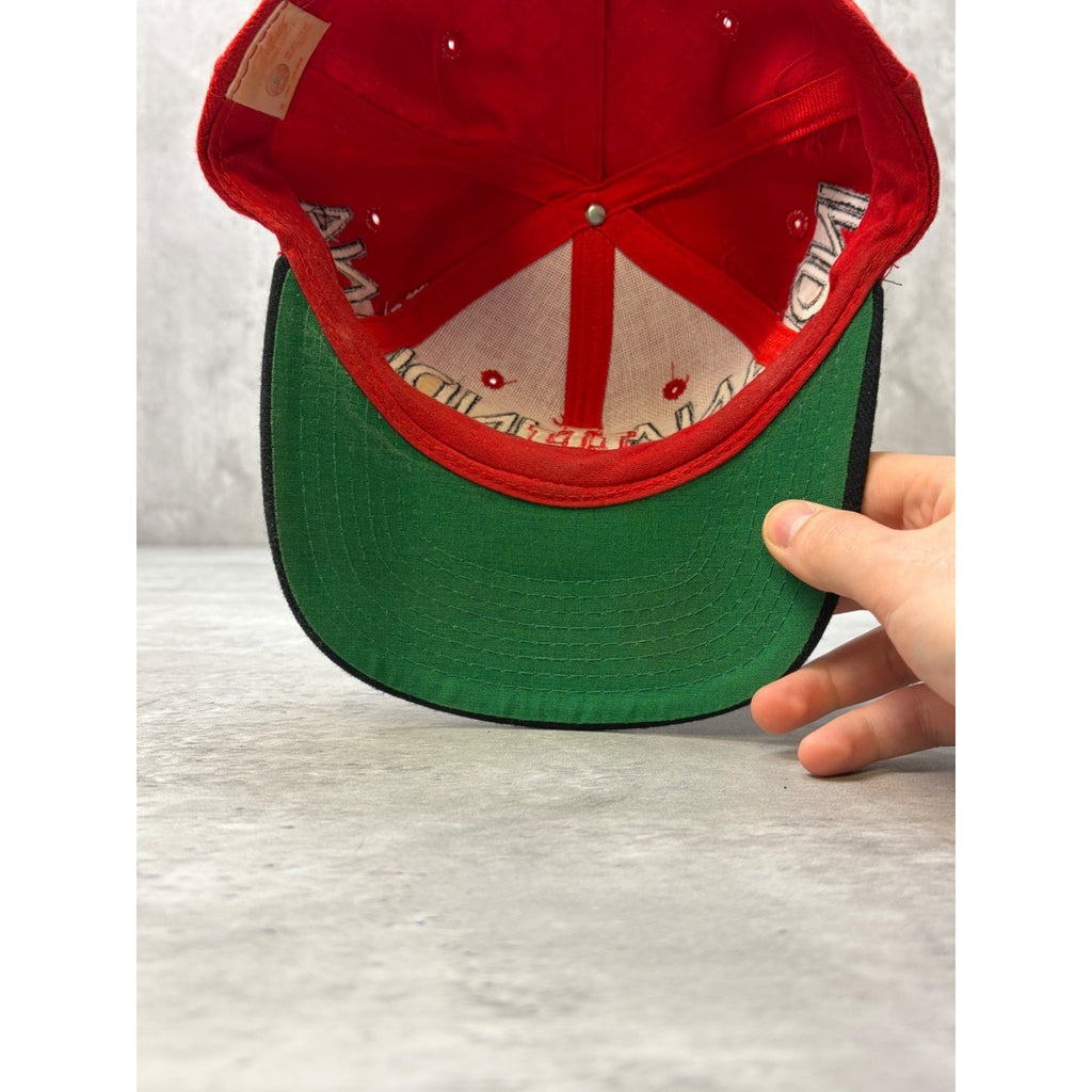 Vintage Indiana Hoosiers NCAA Wraparound Spellout Snapback Hat OSFA