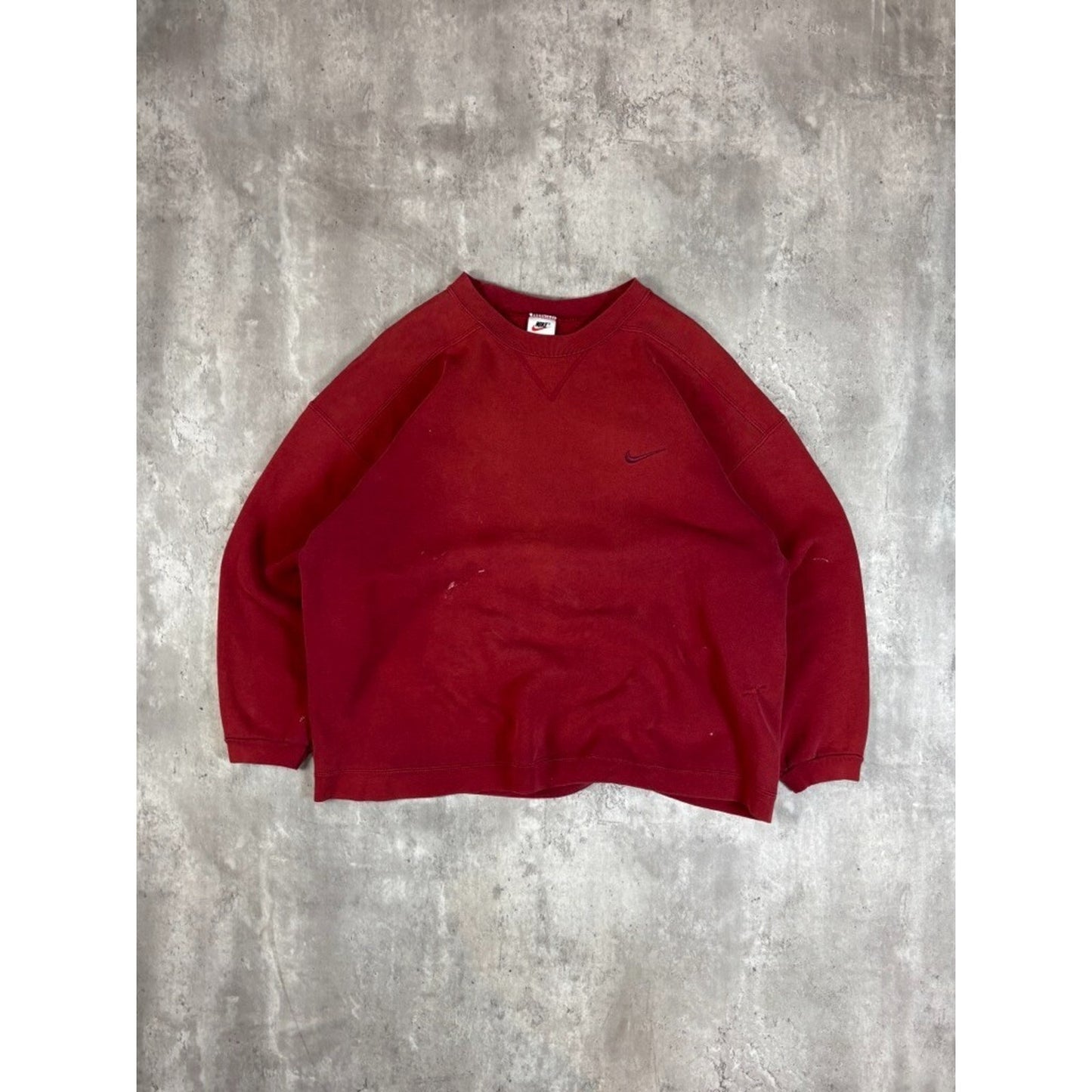 Vintage 90s Nike Tonal Embroidered Swoosh Pullover Crewneck Sweatshirt Size Large