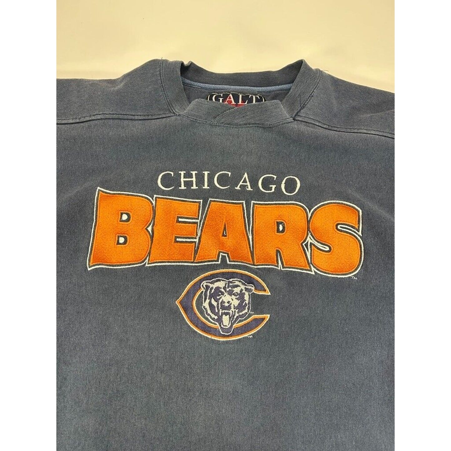 Vintage Chicago Bears NFL Embroidered Spellout Logo Football Sweatshirt Sz XL