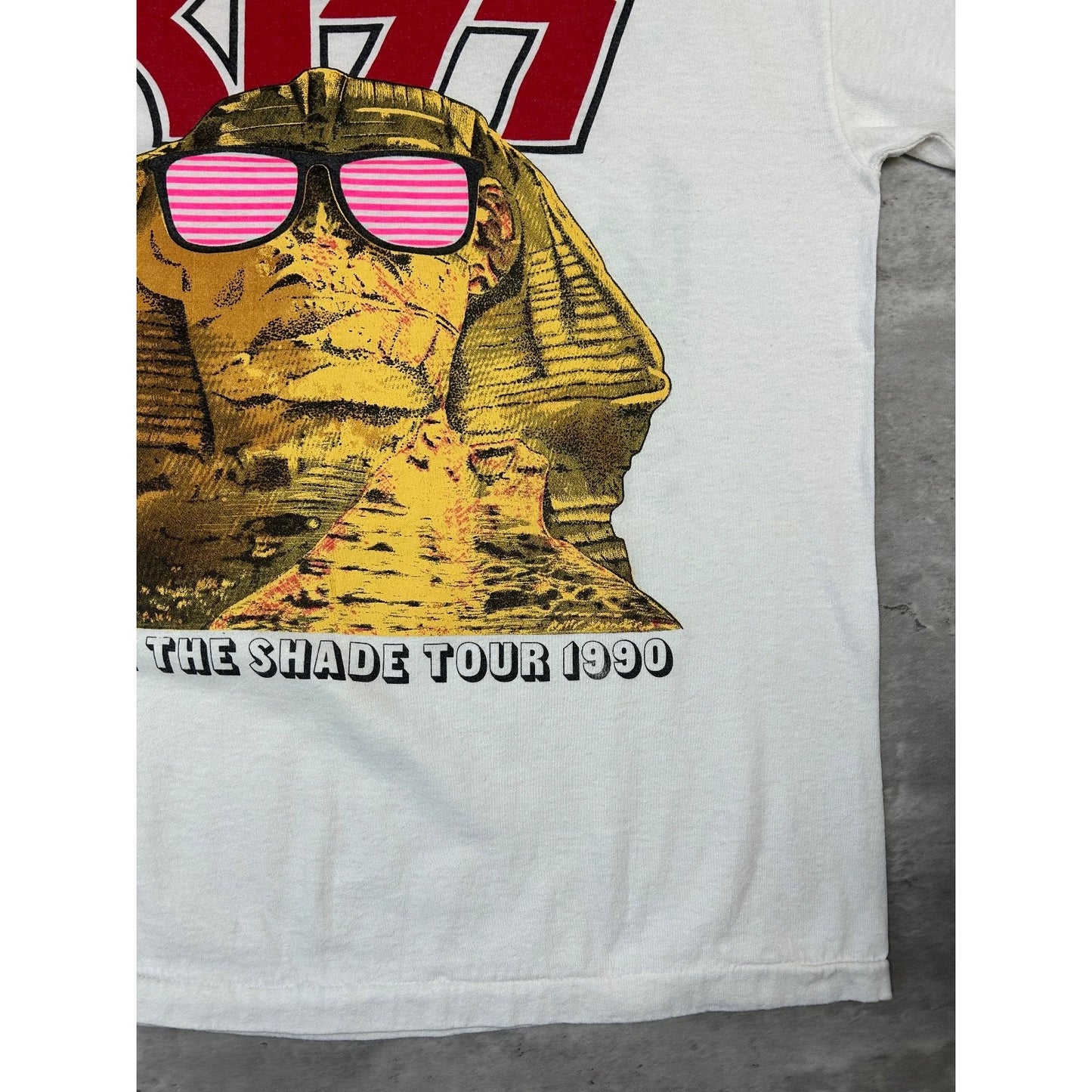 Vintage 1990 Kiss Hot In The Shade Tour Rock Music Band T-Shirt Size Large