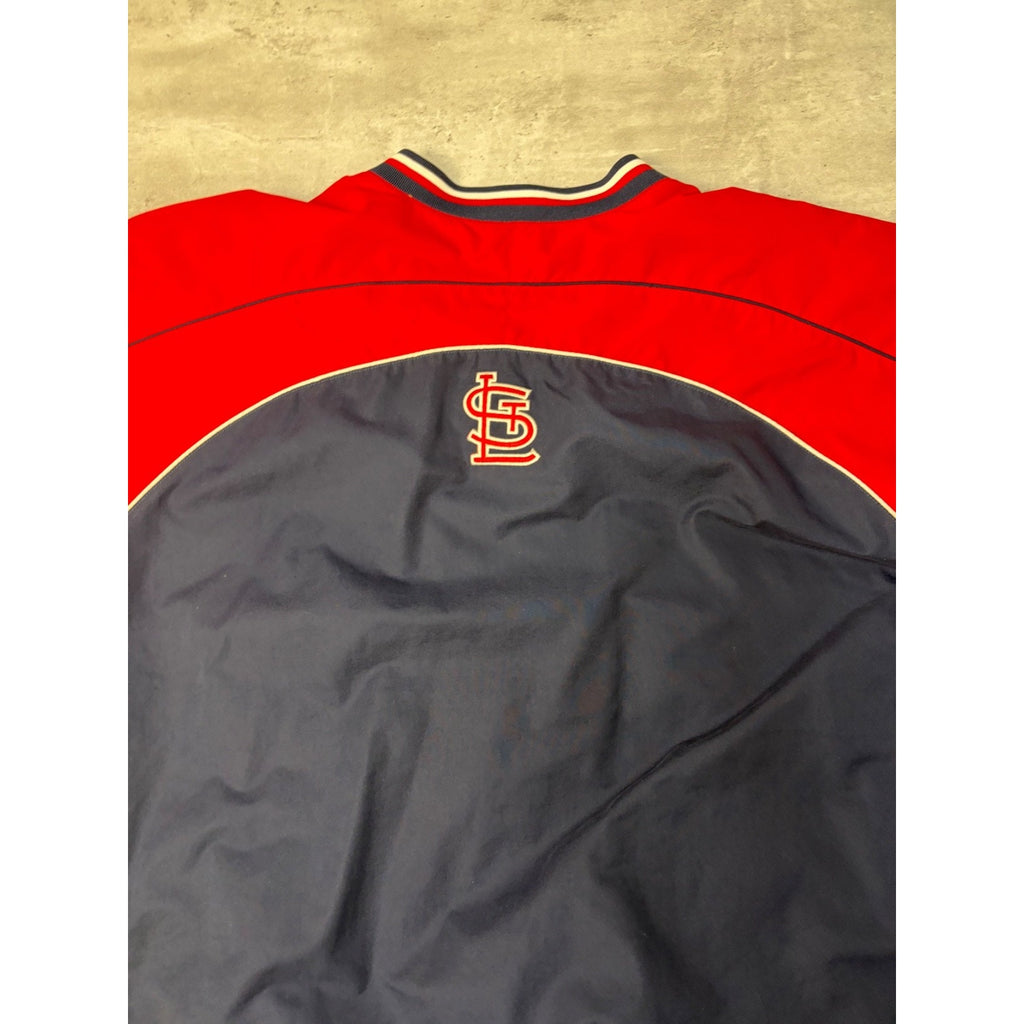 Vintage St Louis Cardinals MLB Embroidered Script Windbreaker Jacket Size 2XL