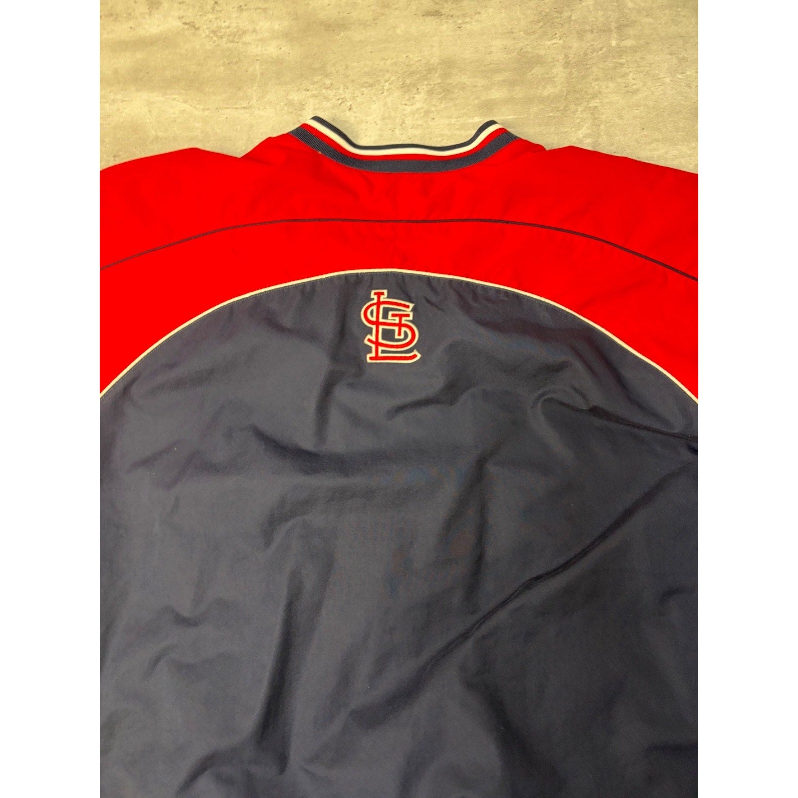 Vintage St Louis Cardinals MLB Embroidered Script Windbreaker Jacket Size 2XL