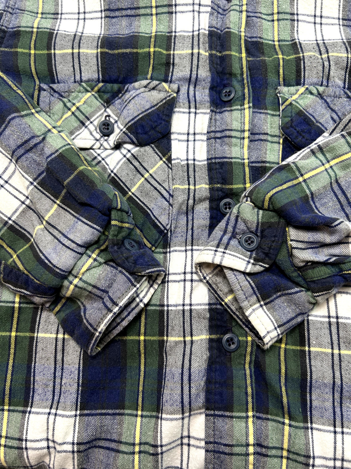 Vintage 90s LL Bean Thinsulate Double Pocket Plaid Button Up Shirt Size Small