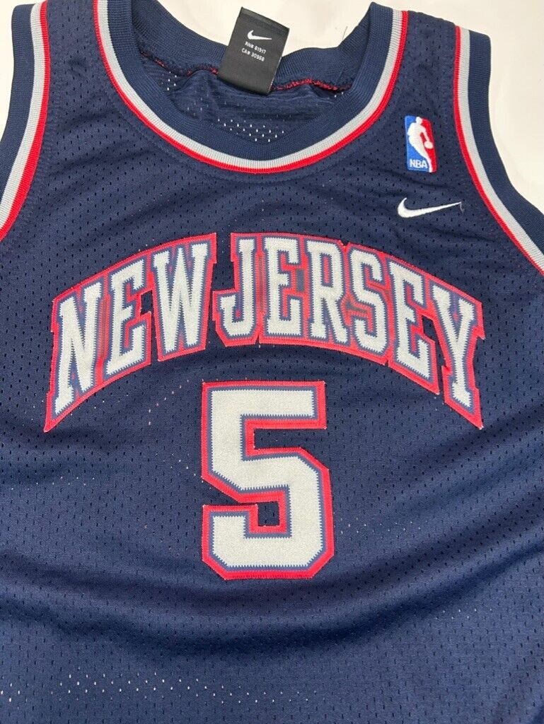 VTG Jason Kidd #5 New Jersey Nets NBA Stitched Swingman Jersey Size YOUTH Medium