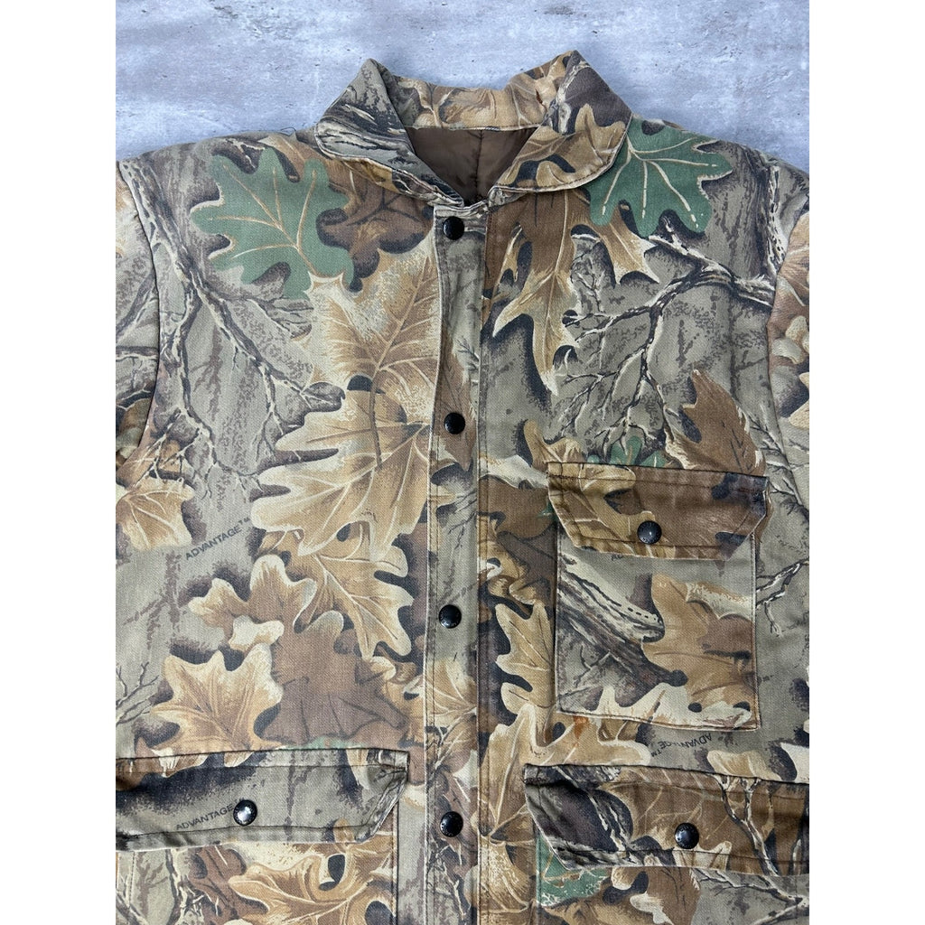 Vintage 90s Gander Mountain Advantage Camo Insulated Hunting Jacket Size Large