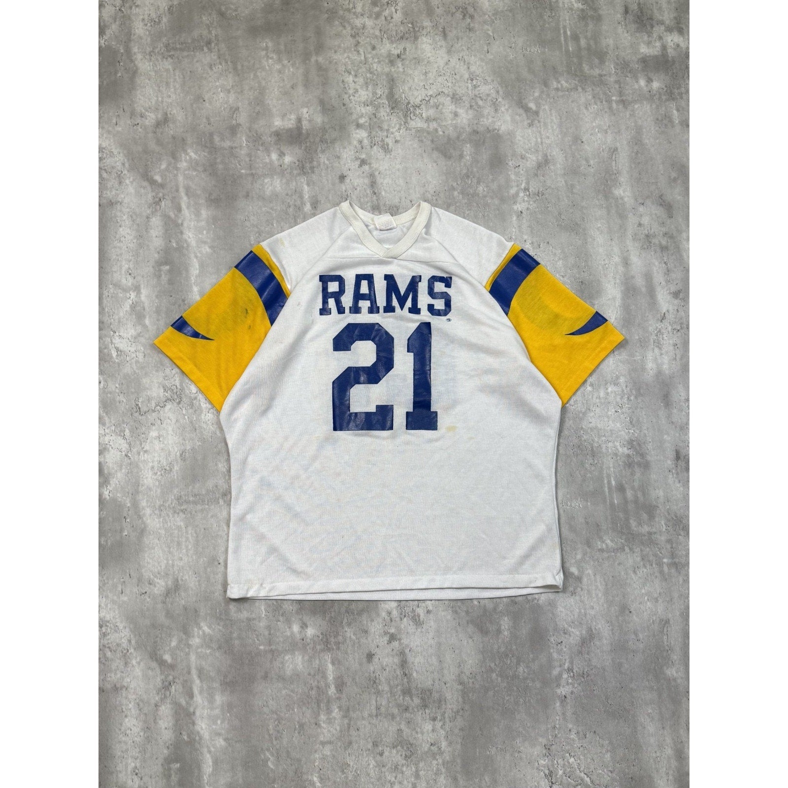 Vintage 70s/80s Los Angeles Rams #21 NFL Football Jersey Size XL
