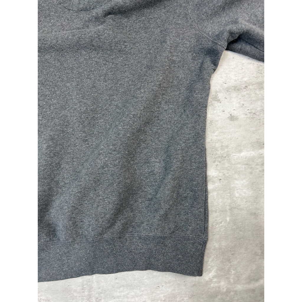 Nike Embroidered Swoosh Full Zip Hooded Gray Sweatshirt Size YOUTH Medium