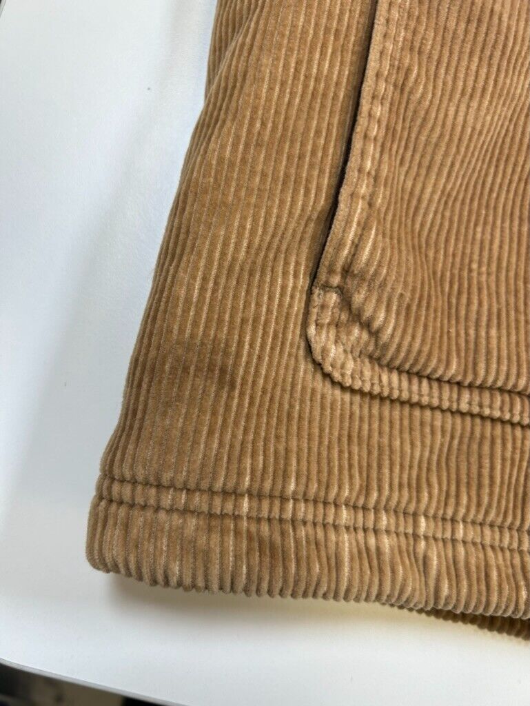 Vintage Chaps Ralph Lauren Corduroy Plaid Lined Button Down Jacket Size Large