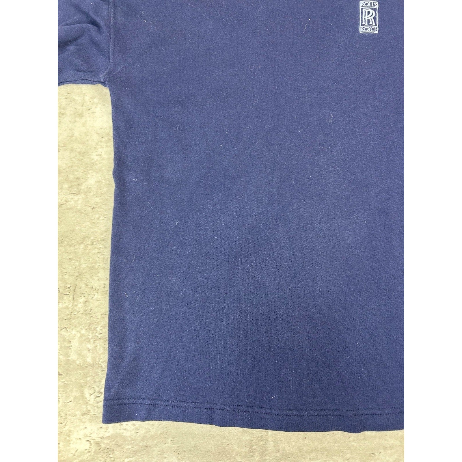 Vintage 90s Rolls Royce Embroidered Logo Mock Neck Long Sleeve T-Shirt Sz Small