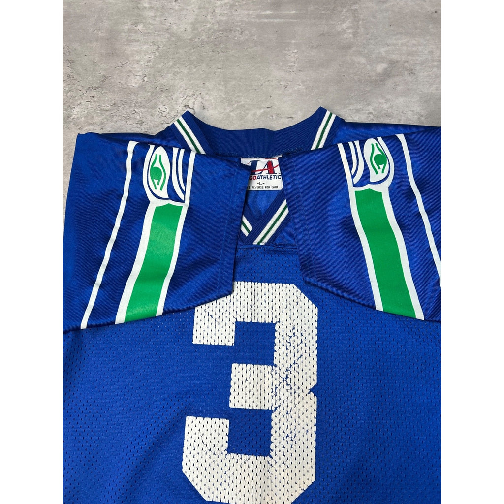 Vintage 90s Rick Mirer #3 Seattle Seahawks NFL Football Jersey Size YOUTH Large