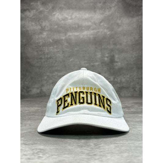 Vintage 90s Pittsburgh Penguins NHL Starter Arc Spellout Snapback Hat OSFA