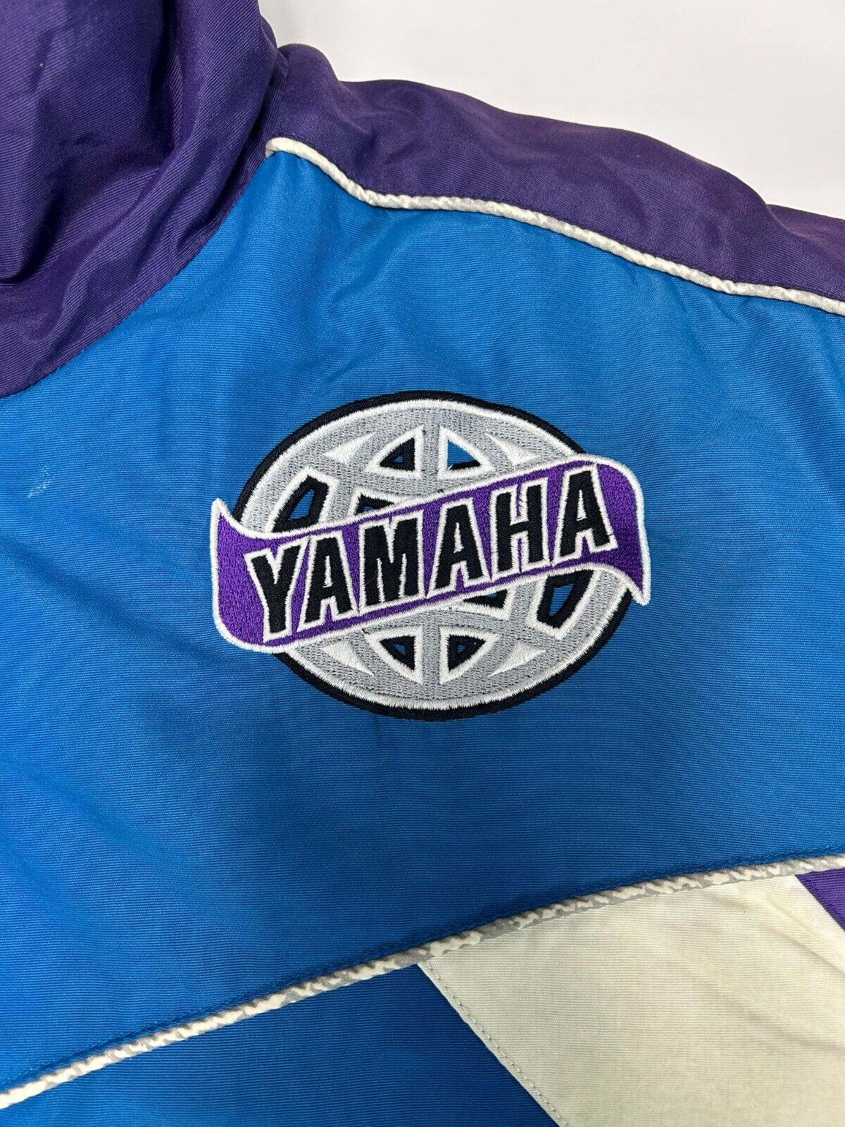 Vintage 90s Yamaha Racing Quilted Lined Full Zip Snowmobiling Jacket Size Large