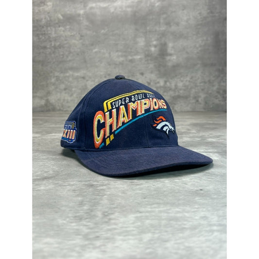 Vintage 1999 Denver Broncos NFL Embroidered Super Bowl Champs Strapback Hat OSFA