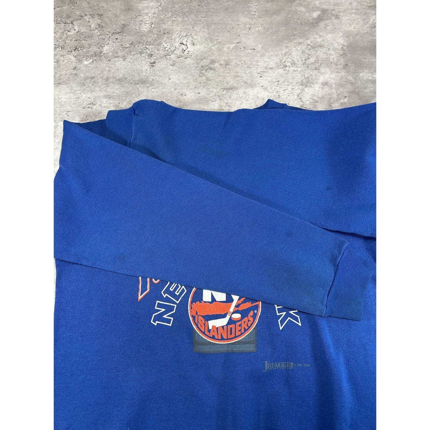 Vintage 1993 New York Islander NHL Graphic Spellout Hockey Sweatshirt Sz Medium