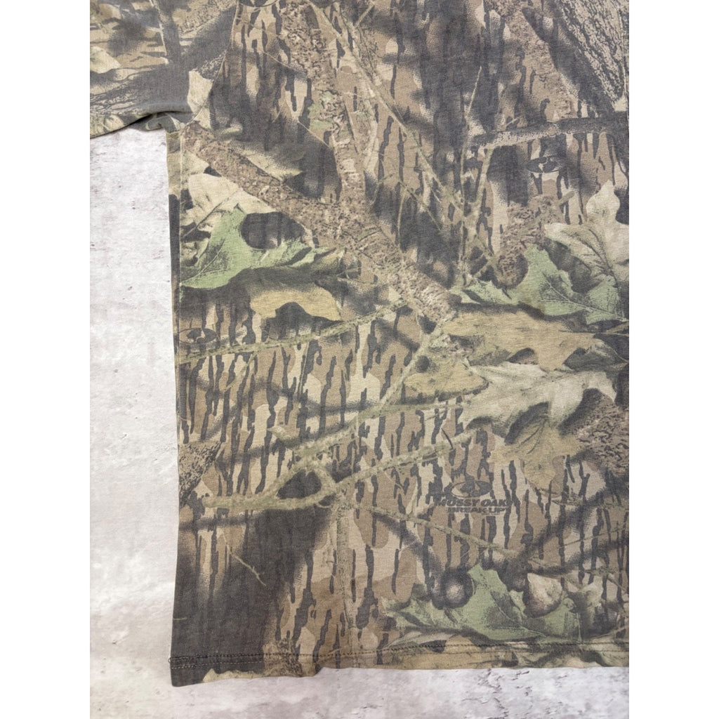 Vintage Mossy Oak Break Up Camo Hunting T-Shirt Size XL