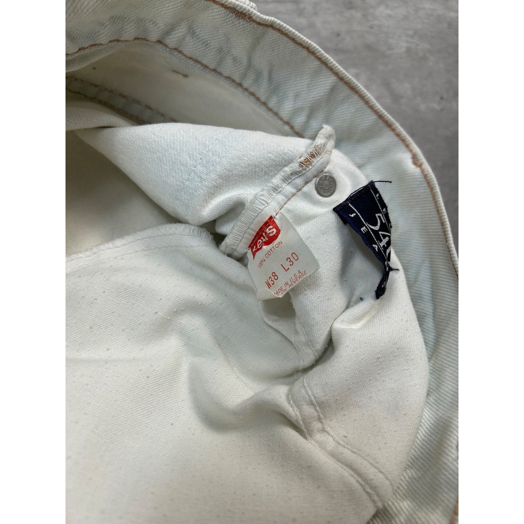 Vintage 90s Levis Red Tab 540 White Denim Pants Size 36