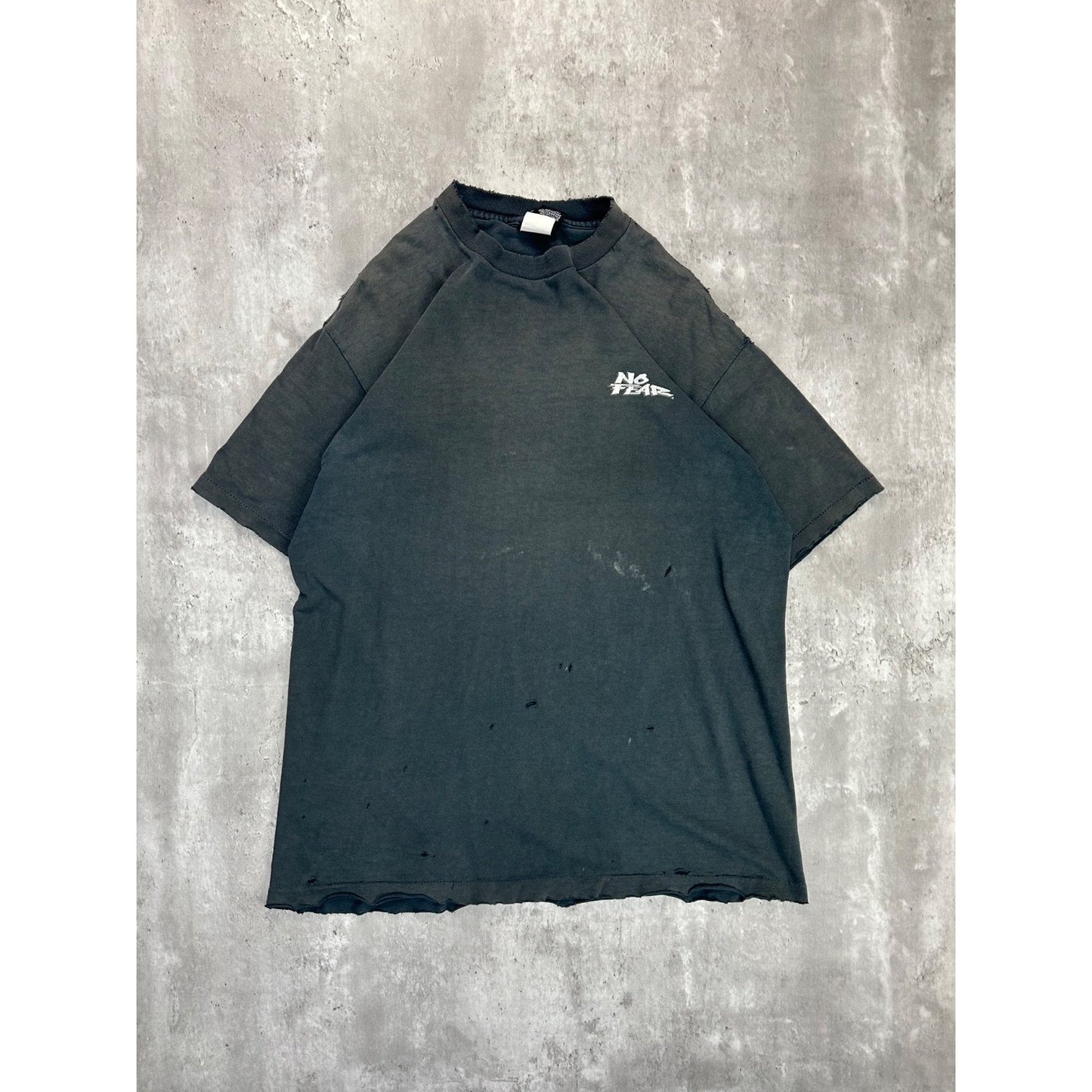 Vintage Y2K No Fear Life Isn't Winning Graphic Slogan T-Shirt Size Large Black