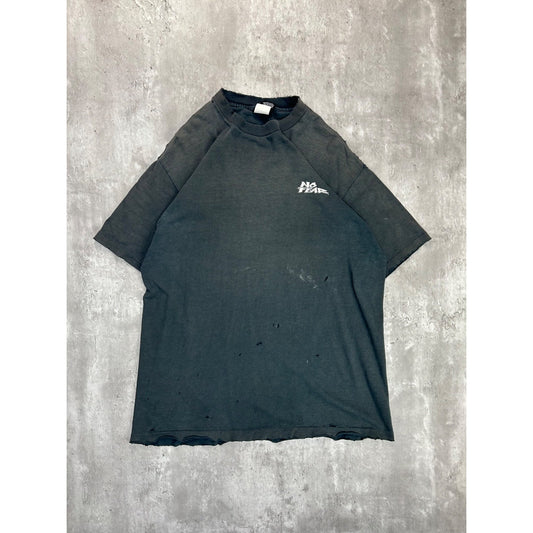 Vintage Y2K No Fear Life Isn't Winning Graphic Slogan T-Shirt Size Large Black