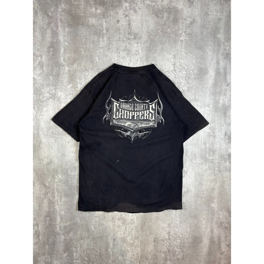 Vintage Orange County Choppers Motorcycle Graphic T-Shirt Size Large Black