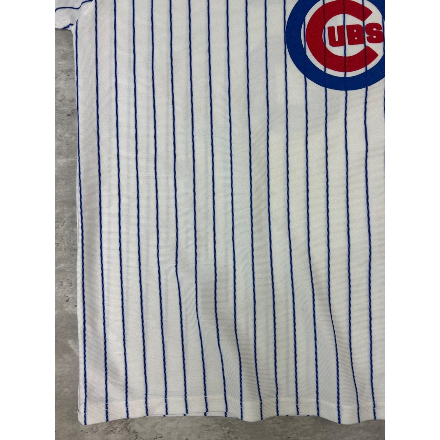 Vintage 90s Chuck Cottier #5 Chicago Cubs MLB Pinstripe Baseball Jersey Sz Large