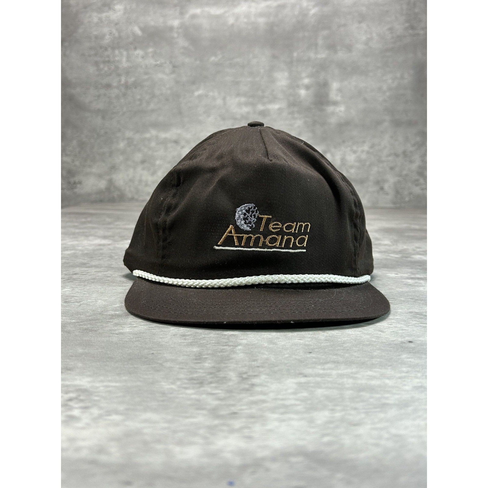 Vintage Team Amana Embroidered Spellout Strapback Hat OSFA