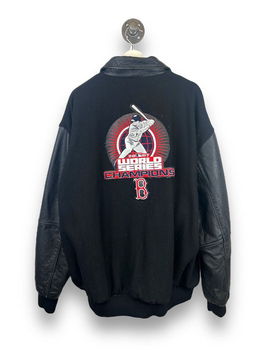 2007 Boston Red Sox World Series Champs MLB Wool Varsity Jacket Size 2XL Black