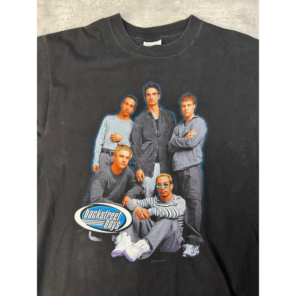Vintage 1999 Backstreet Boys Pop Music Boy Band Graphic T-Shirt Size Large