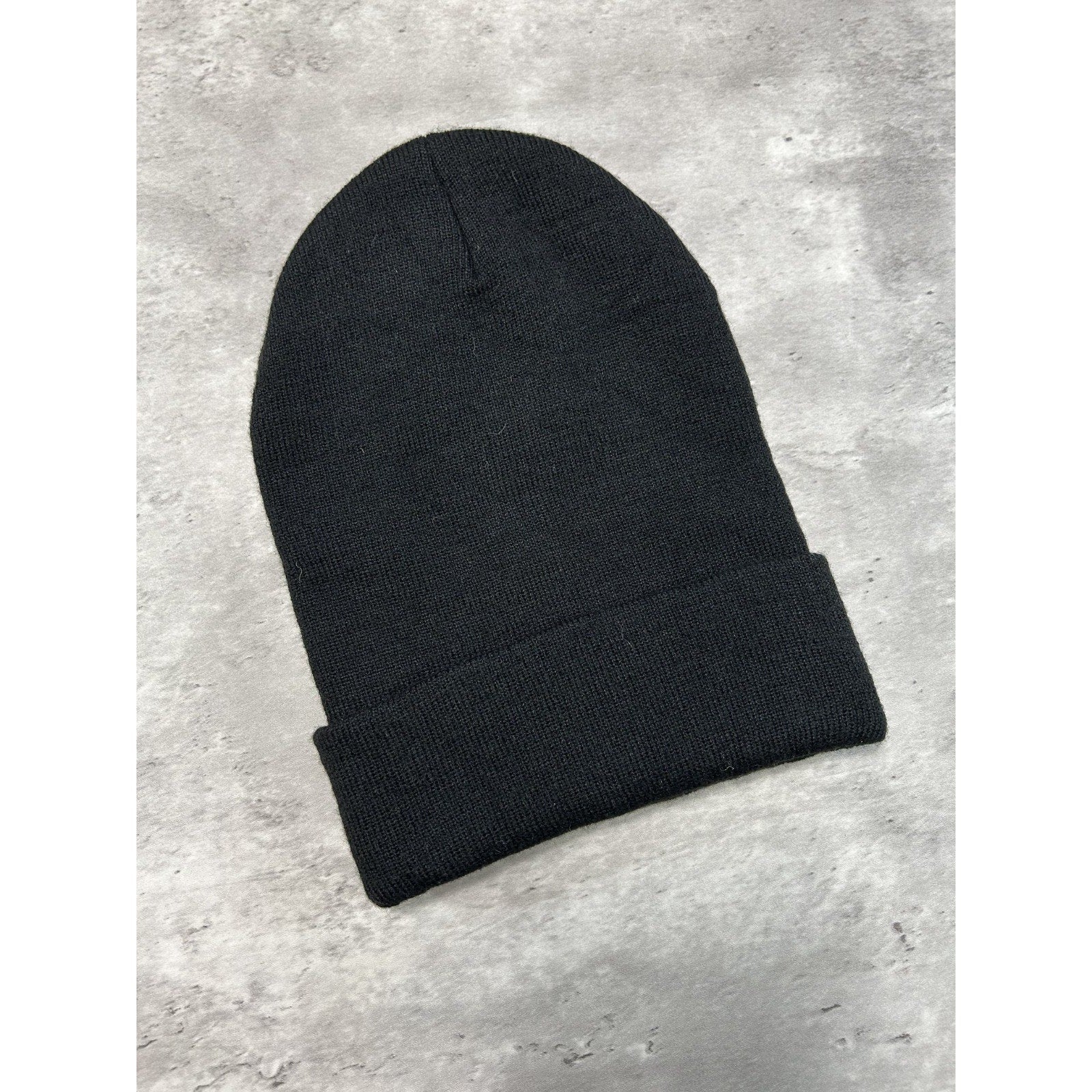 Vintage Carhartt Workwear Embroidered Patch Beanie Hat OSFA Black