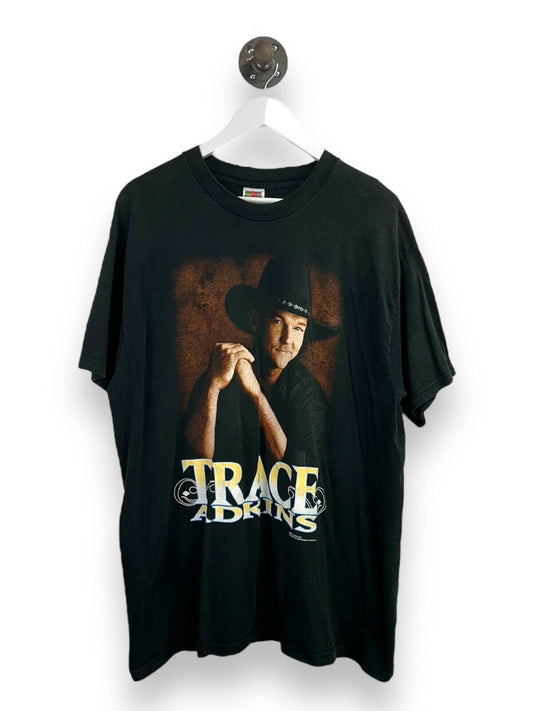 Vintage 1997 Trace Atkins Country Music Portrait Graphic T-Shirt Size XL Black